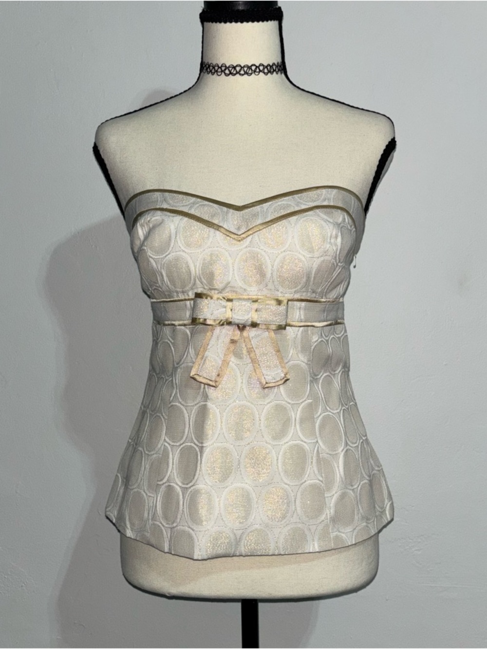 Arden B Strapless Corset Style Top M
